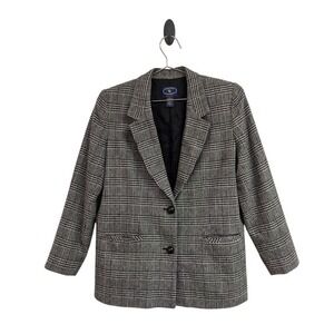 Chelsea Campbell Glen Plaid Blazer Eclectic‎ Grandpa Preppy Wool Corpcore 10P